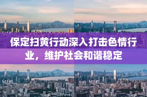 保定掃黃行動深入打擊色情行業(yè)，維護(hù)社會和諧穩(wěn)定