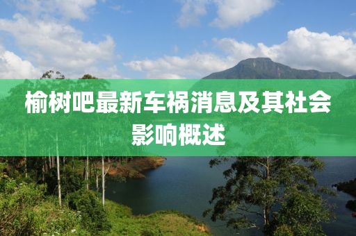 榆樹吧最新車禍消息及其社會影響概述