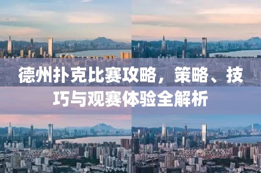 德州撲克比賽攻略，策略、技巧與觀賽體驗全解析