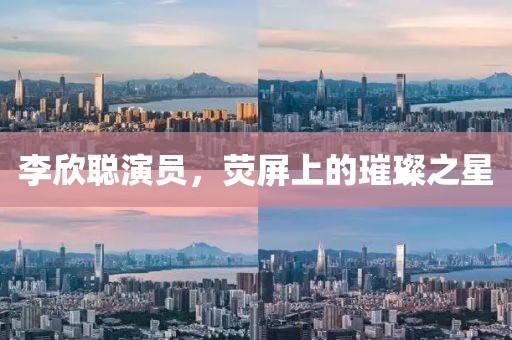 李欣聰演員，熒屏上的璀璨之星