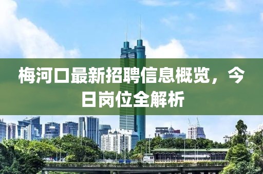 梅河口最新招聘信息概覽，今日崗位全解析