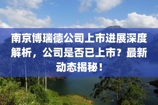 南京博瑞德公司上市進(jìn)展深度解析，公司是否已上市？最新動態(tài)揭秘！