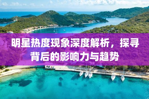 明星熱度現(xiàn)象深度解析，探尋背后的影響力與趨勢