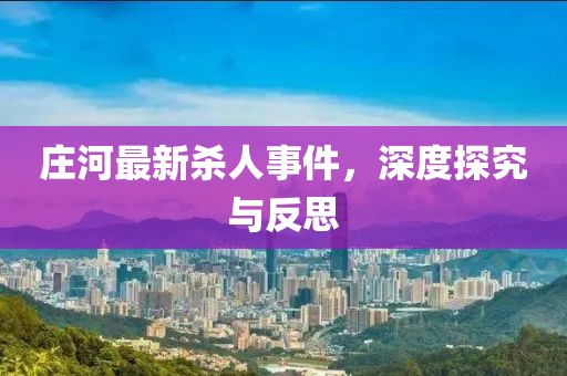 莊河最新殺人事件，深度探究與反思