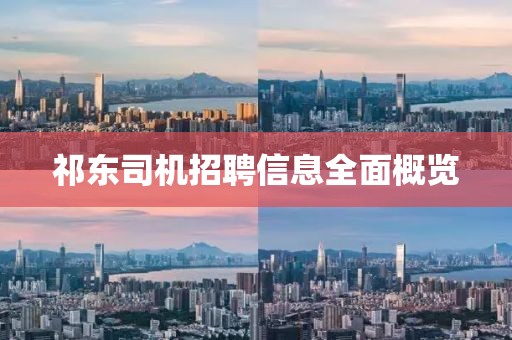 祁東司機招聘信息全面概覽
