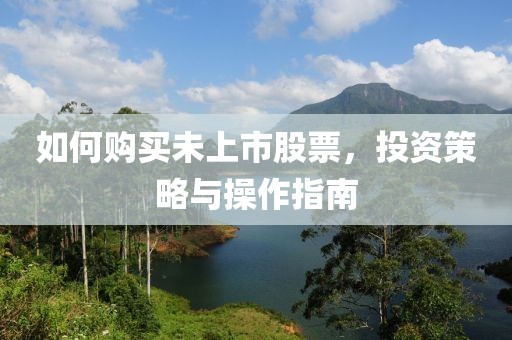 如何購買未上市股票，投資策略與操作指南