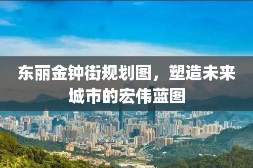 東麗金鐘街規(guī)劃圖，塑造未來城市的宏偉藍(lán)圖