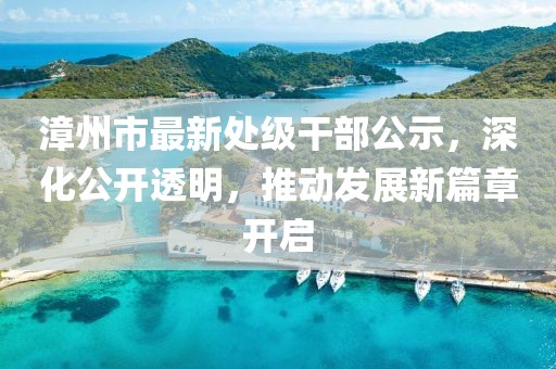 漳州市最新處級干部公示，深化公開透明，推動發(fā)展新篇章開啟