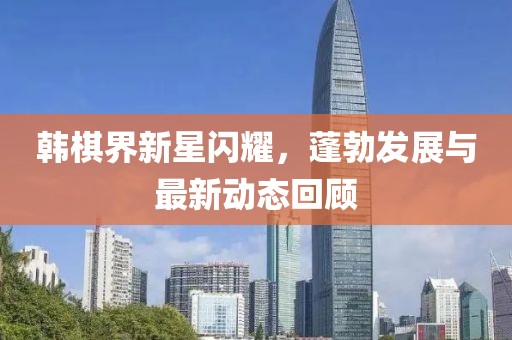 韓棋界新星閃耀，蓬勃發(fā)展與最新動(dòng)態(tài)回顧