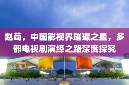 趙荀，中國影視界璀璨之星，多部電視劇演繹之路深度探究