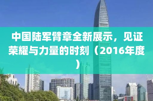 中國(guó)陸軍臂章全新展示，見(jiàn)證榮耀與力量的時(shí)刻（2016年度）