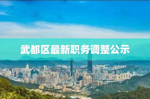 武都區(qū)最新職務(wù)調(diào)整公示