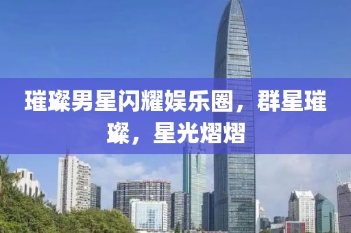 璀璨男星閃耀娛樂圈，群星璀璨，星光熠熠