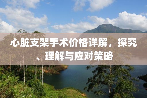 心臟支架手術(shù)價格詳解，探究、理解與應(yīng)對策略