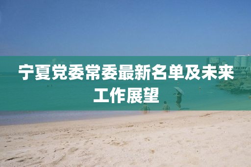 寧夏黨委常委最新名單及未來(lái)工作展望