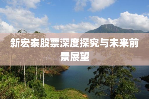 新宏泰股票深度探究與未來前景展望