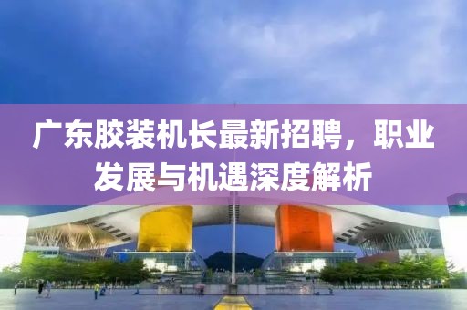 廣東膠裝機長最新招聘，職業(yè)發(fā)展與機遇深度解析