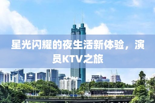 星光閃耀的夜生活新體驗(yàn)，演員KTV之旅