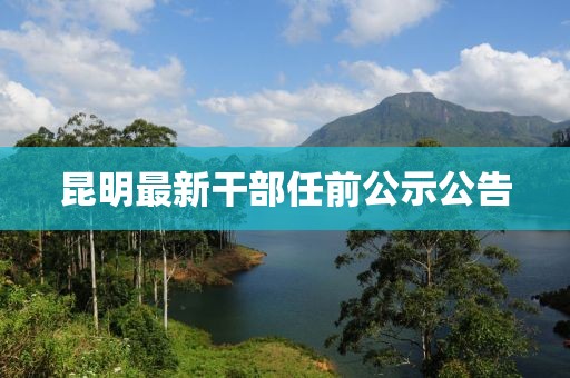 昆明最新干部任前公示公告