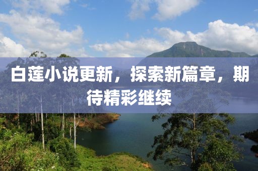 白蓮小說更新，探索新篇章，期待精彩繼續(xù)