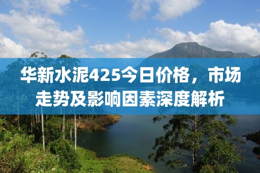 華新水泥425今日價(jià)格，市場走勢及影響因素深度解析