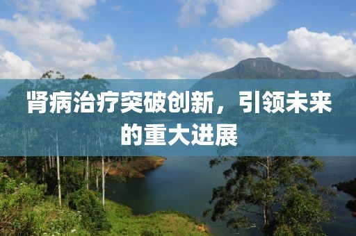 腎病治療突破創(chuàng)新，引領(lǐng)未來(lái)的重大進(jìn)展