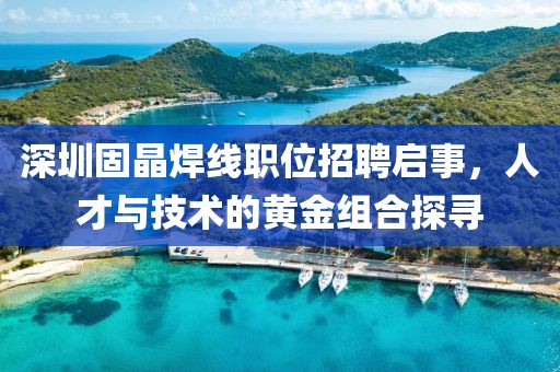 深圳固晶焊線職位招聘啟事，人才與技術的黃金組合探尋