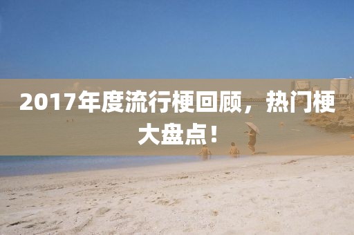2017年度流行?；仡?，熱門梗大盤點！
