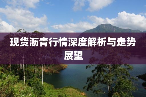現(xiàn)貨瀝青行情深度解析與走勢展望