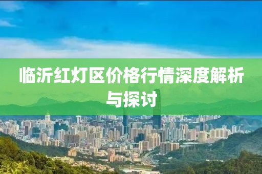 臨沂紅燈區(qū)價(jià)格行情深度解析與探討