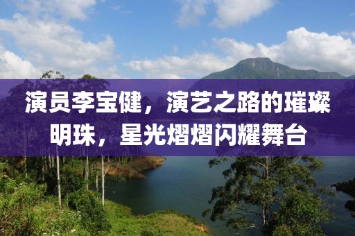 演員李寶健，演藝之路的璀璨明珠，星光熠熠閃耀舞臺