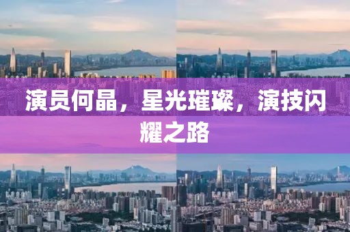 演員何晶，星光璀璨，演技閃耀之路