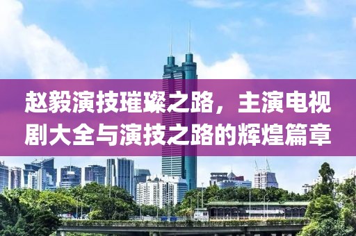 趙毅演技璀璨之路，主演電視劇大全與演技之路的輝煌篇章