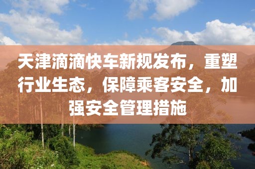 天津滴滴快車新規(guī)發(fā)布，重塑行業(yè)生態(tài)，保障乘客安全，加強安全管理措施