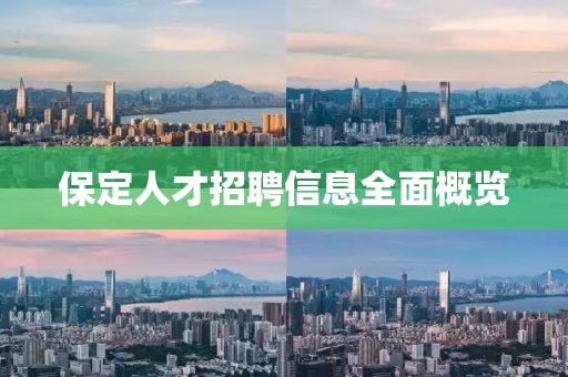 保定人才招聘信息全面概覽