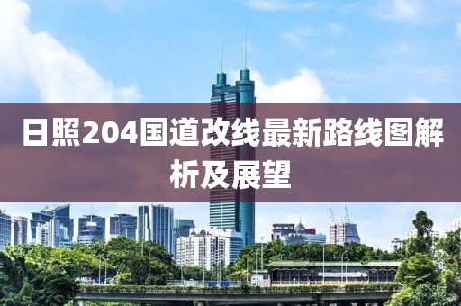 日照204國道改線最新路線圖解析及展望