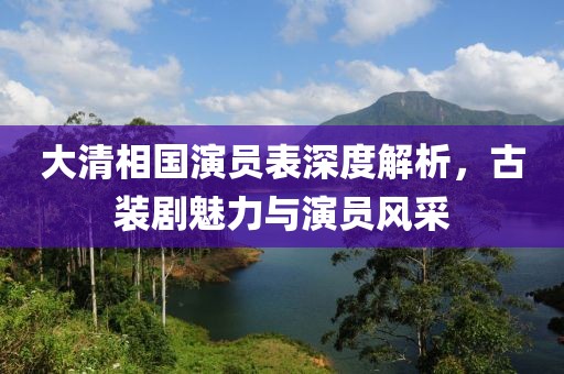 大清相國(guó)演員表深度解析，古裝劇魅力與演員風(fēng)采