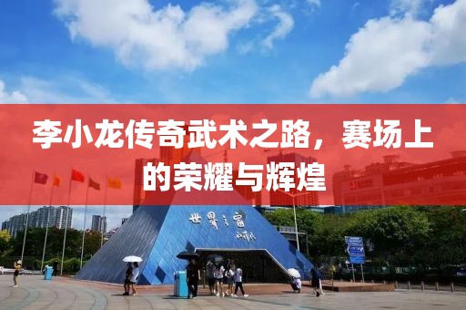 李小龍傳奇武術之路，賽場上的榮耀與輝煌