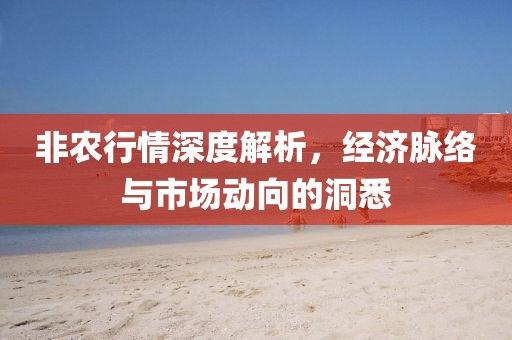非農(nóng)行情深度解析，經(jīng)濟(jì)脈絡(luò)與市場(chǎng)動(dòng)向的洞悉