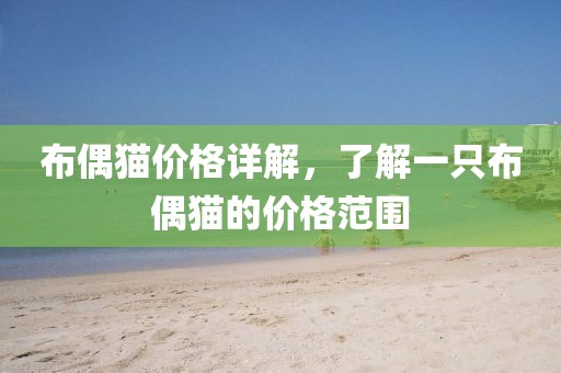 布偶貓價(jià)格詳解，了解一只布偶貓的價(jià)格范圍