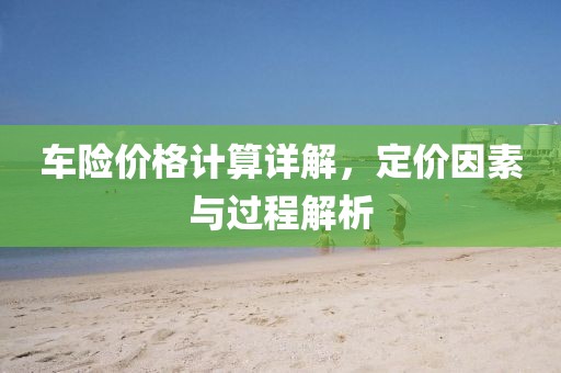 車險(xiǎn)價(jià)格計(jì)算詳解，定價(jià)因素與過(guò)程解析