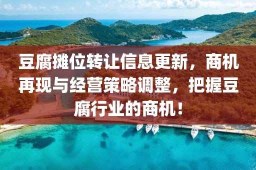 豆腐攤位轉(zhuǎn)讓信息更新，商機(jī)再現(xiàn)與經(jīng)營策略調(diào)整，把握豆腐行業(yè)的商機(jī)！