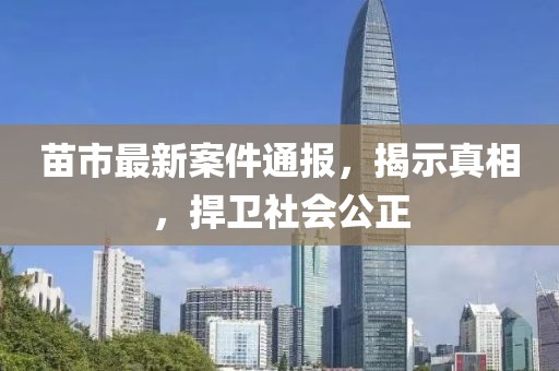 苗市最新案件通報(bào)，揭示真相，捍衛(wèi)社會(huì)公正