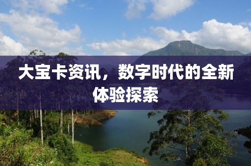 大寶卡資訊，數(shù)字時(shí)代的全新體驗(yàn)探索
