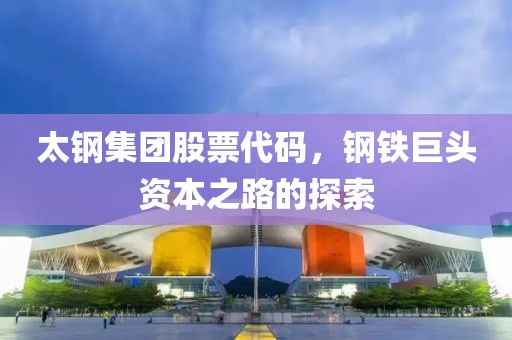 太鋼集團股票代碼，鋼鐵巨頭資本之路的探索
