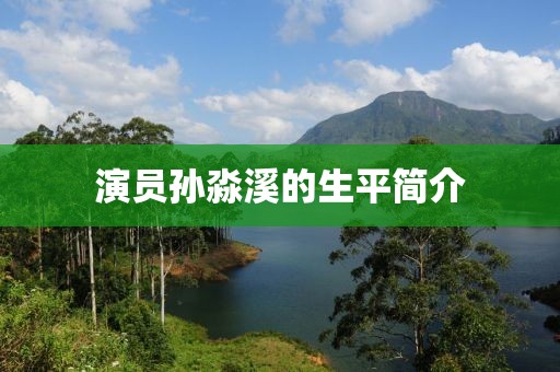 演員孫淼溪的生平簡介