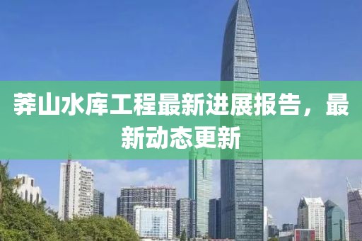 莽山水庫(kù)工程最新進(jìn)展報(bào)告，最新動(dòng)態(tài)更新
