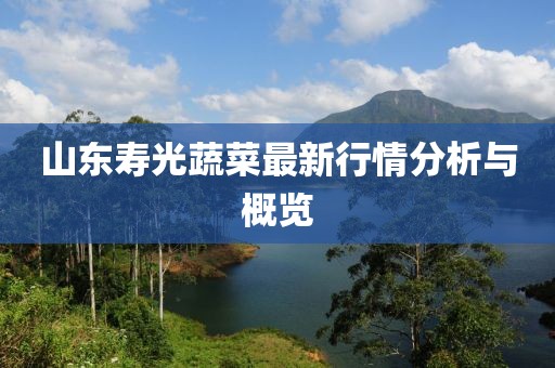山東壽光蔬菜最新行情分析與概覽