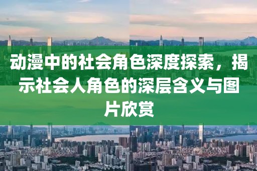動(dòng)漫中的社會(huì)角色深度探索，揭示社會(huì)人角色的深層含義與圖片欣賞