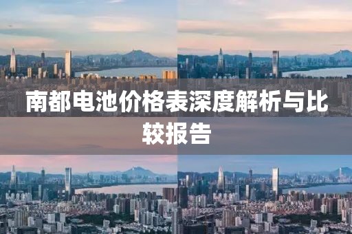 南都電池價格表深度解析與比較報告